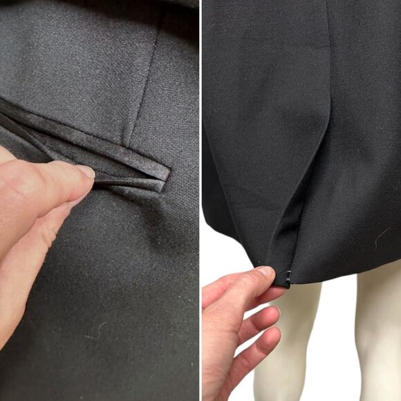 ALEXANDER McQUEEN Trompe L'Oeil Wool Silk Tuxedo Jacket Pink Lace Top S M 6 8 - Picture 15 of 16